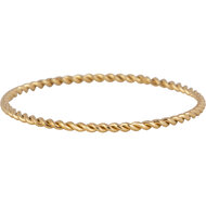 Charmin&rsquo;s Goudkleurig Gedraaide Ring Staal 0,75mm R1437