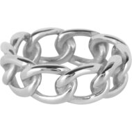 Charmin&#039;s Gourmet Schakel Ketting-ring Staal R1374