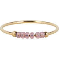 Charmin&#039;s R1141 Anxiety Ring Palm Soft Lilac Goldplated 