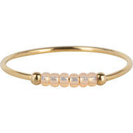 Charmin&#039;s R1139 Anxiety Ring Palm Light Peach Pink Goldplated 