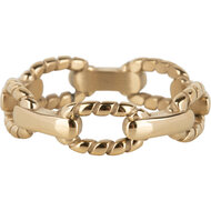 Charmin&rsquo;s Ring R1120 Navy Knot Chain IP Goldplated