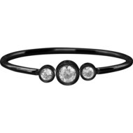 R937 Shiny Crystal Triplets Black