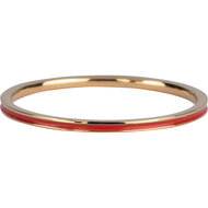 Charmin's Smalle Ring Petite Coraal Rood Emaille Goudkleurig R929 
