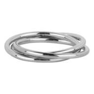 Charmin&#039;s Trinity Rolling Anxiety Fidget Ring Staal  Smal R1643