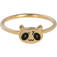 Bague pour enfant KIDZ couleur or t&ecirc;te de panda vintage en acier KR157 &ndash; douce et minimaliste