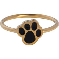KIDZ Goudkleurig Kinderring Dierenpootje Staal KR163 &ndash; Van wie is dit Dierenpootje