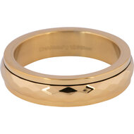 Charmin&#039;s Shiny Anxiety Fidget Ring Gehamerd Goud R1251