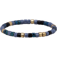 Charmin&#039;s Miyuki Kralen Goud Blauw Ocean Anxiety Fidget Ring R1662