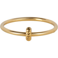 Charmin's Goudkleurig Rollend Schijfje Anxiety Fidget Ring Staal R1355