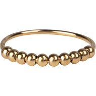 R1062 Classic Anxiety Fidget Ring 10 Balletjes Goudkleurig
