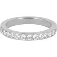 Charmin&rsquo;s Stapelring Alliance Witte Kristal 3,2MM Staal R1474