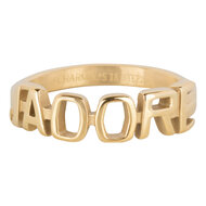 Charmin's Goudkleurige Liefdes Verklaring J'Adore Ring Staal R1377