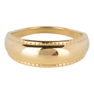 Charmin's Classic Ring mit gesticktem Rand, Stahl R1411