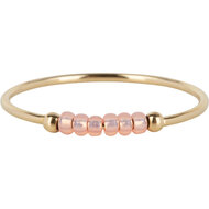 Charmin's R1140 Anxiety Ring Palm Soft Pink Goldplated 