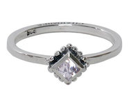 Charmin’s stapelring zilver R005 White 'Diamond Ace'