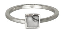 Charmin’s stapelring zilver R409 'Marble Collection'