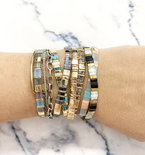 Miyuki armbandje Gold Taupe