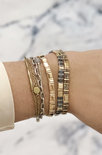 Miyuki armbandje Gold Grey