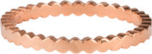 Charmin’s rosĂ©goudkleurige stapelring R702 Basic Crown rosĂ©-goldplated staal