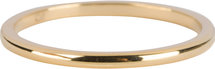Charmin’s goudkleurige stapelring R635 Round Finished Basic goldplated staal
