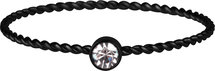 Charmin’s stapelring R947 Shine Bright Twisted Black and white crystal