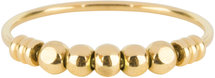 Charmin’s goudkleurige Anxiety Ring, stapelring R517 Palm goldplated staal