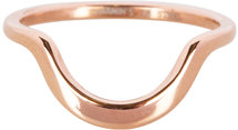 Charmin’s roségoudkleurige stapelring R554 Half Moon Plain rosé-goldplated staal