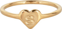 R1015-S Letter S In My Heart Gold