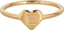R1015-E Letter E In My Heart Gold