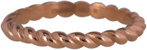 Charmin’s roségoudkleurige stapelring R445 Curves rosé-goldplated staal