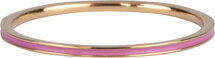 Charmin’s stapelring R925 Petite Steel Goudkleurig Pink Enamel