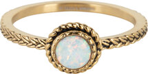 Charmin's ring R1083 Birthstone October Opaal Stone Goldplated Iconic Vintage Iconic Vintage