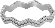 Charmin’s Ring Vintage bewerkte V-vorm Staal R1232