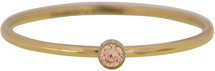 Charmin's Birthstone November Champagne Topaz Stone 2.0 Goldplated R497