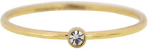Charmin's Birthstone Ring April Witte Steen Shine Bright 2.0 Goldplated R432/KR88