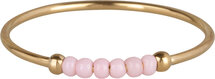 Anxiety Ring Palm Pink Beads Goldplated R980/KR116