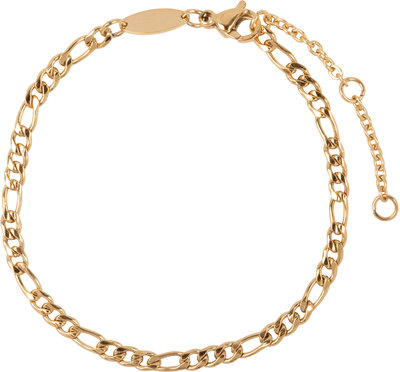 CB47 Figaro Bracelet Gold Steel