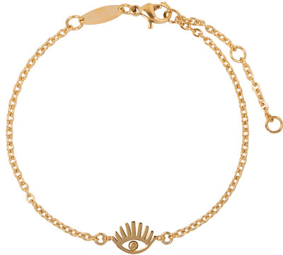CB33 Lashes Bracelet Gold Steel
