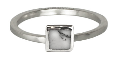 Charmin’s stapelring zilver R409 'Marble Collection'