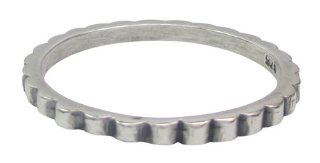 Charmin’s stapelring zilver R002 Silver 'Stripes'