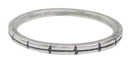 Charmin’s stapelring zilver R003 Silver 'Connection'