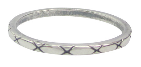 Charmin’s stapelring zilver R004 Silver 'X-Type'