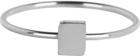 Charmin’s stapelring staal R720 Minimalist Rectangle Shiny Steel