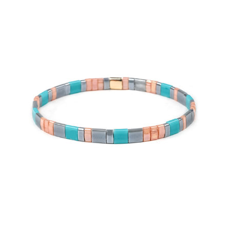 Miyuki armbandje Goldplated Pastel