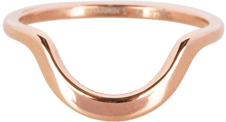 Charmin’s roségoudkleurige stapelring R554 Half Moon Plain rosé-goldplated staal