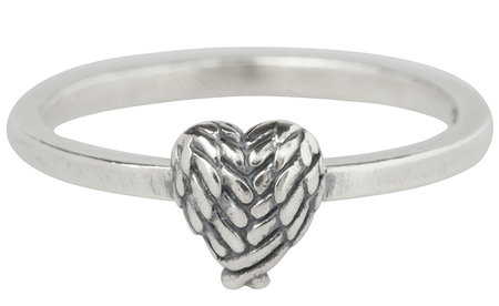 Charmin’s stapelring zilver R275 Silver 'Wingheart'