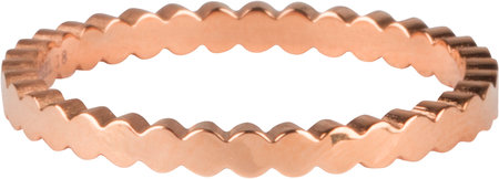 Charmin’s rosĂ©goudkleurige stapelring R702 Basic Crown rosĂ©-goldplated staal