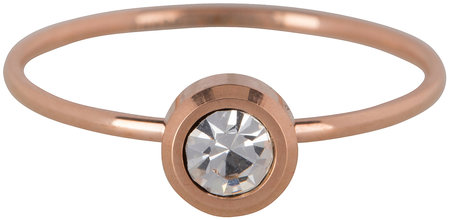 Charmin’s roségoudkleurige stapelring R429 Stylish rosé-goldplated staal