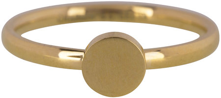 Charmin’s goudkleurige stapelring KR93 Fashion Seal Medium goldplated staal
