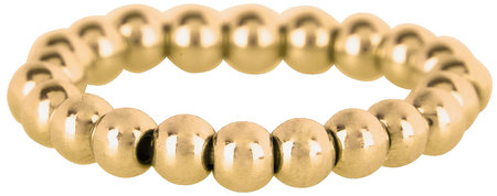 Charmin’s goudkleurige stapelring R476 Stretch Shiny Medium goldplated staal
